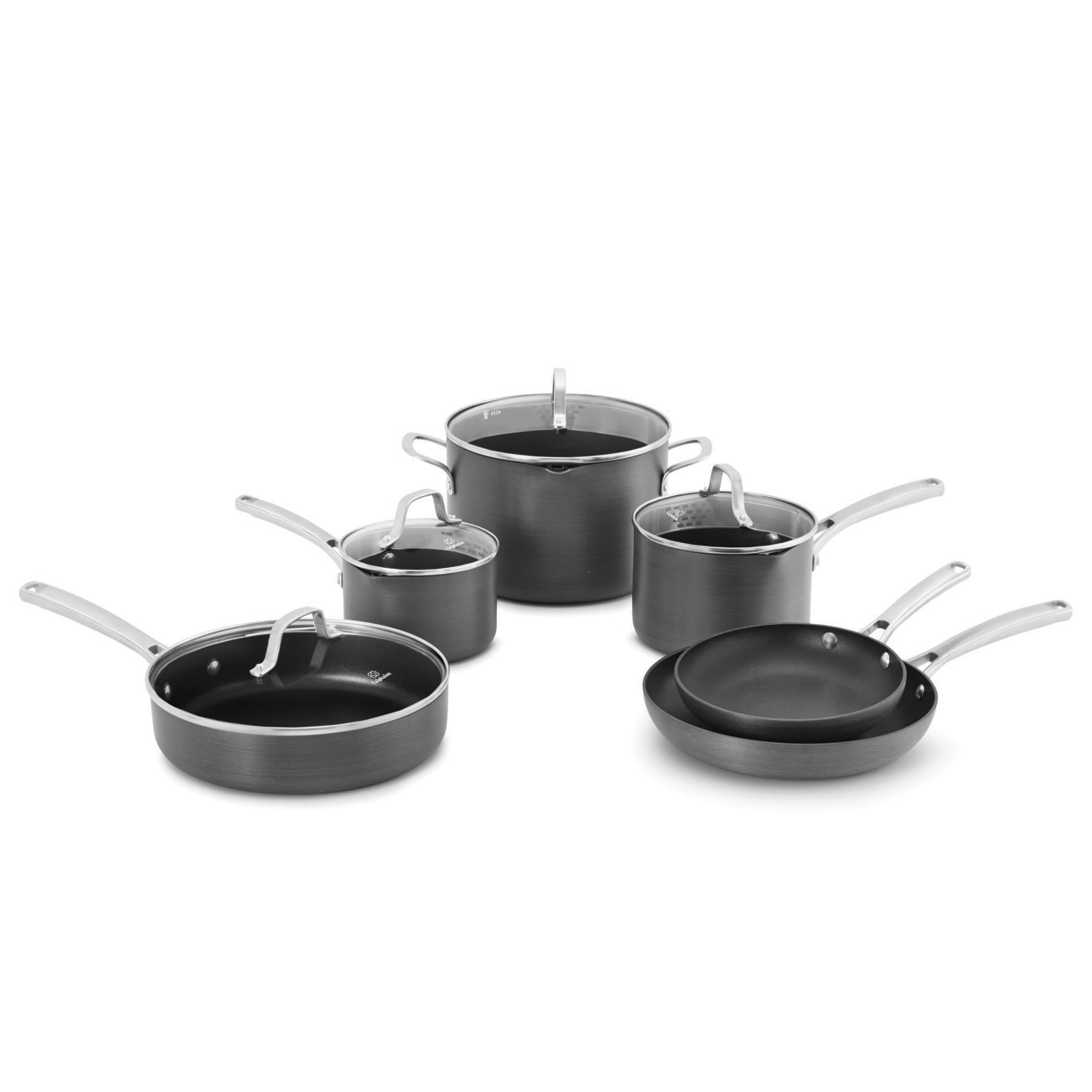 Calphalon 10 Piece Tri-Ply Cookware Set, Medium, Stainless Steel