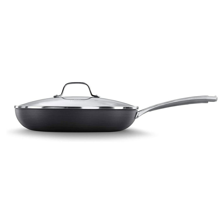  Calphalon Nonstick Frying Pan with Lid and Stay-Cool Handles,  Dishwasher Safe, 12-Inch, Grey: Home & Kitchen