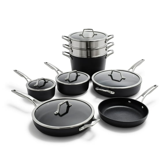 Calphalon Premier Hard-Anodized Nonstick Aluminum Cookware Set, 13-Piece Set