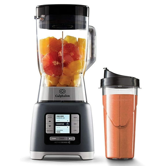 Calphalon Activesense Blender with Blend-N-Go Cup, Dark Stainless Steel