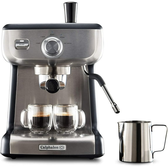 Calphalon BVCLECMP1 Temp iQ Espresso Machine with Steam Wand, Stainless