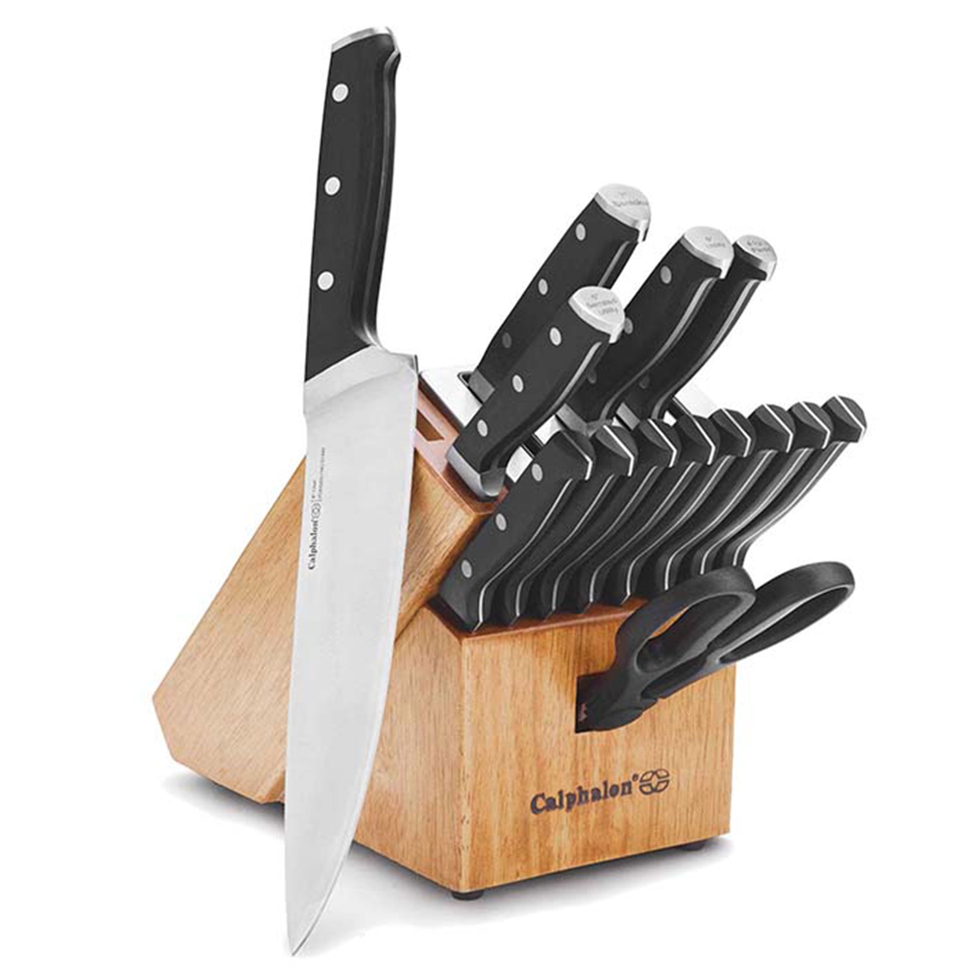 Calphalon Classic 15pc Kitchen Knife Cutlery Set w/Self Sharpening Block