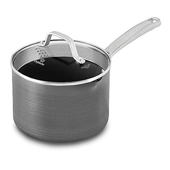 Calphalon Classic Nonstick Sauce Pan with Cover, 3.5 quart, Grey