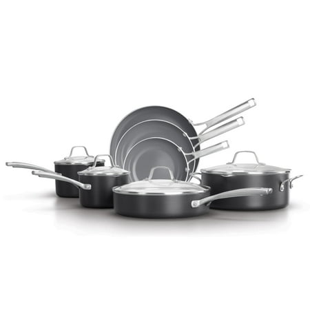 Calphalon Classic Oil Infused Ceramic 11-Piece Cookware Set, Dishwasher Safe