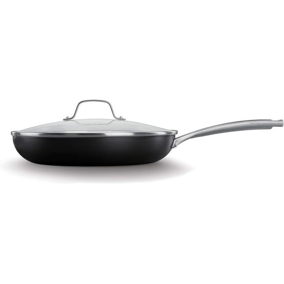Calphalon Classic Oil-Infused Ceramic 12-Inch Fry Pan with Cover