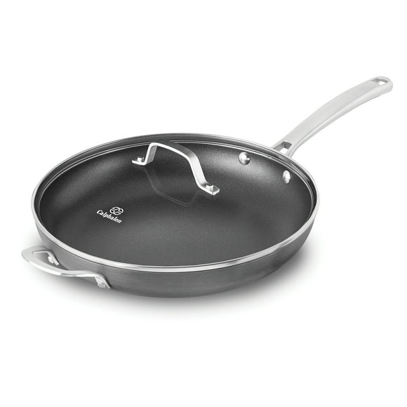 Calphalon Classic Omelette Fry Pan with Cover, 12-Inch, Grey
