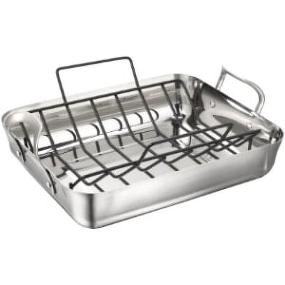Calphalon Contemporary 16-Inch Stainless Steel Roasting Pan with Rack