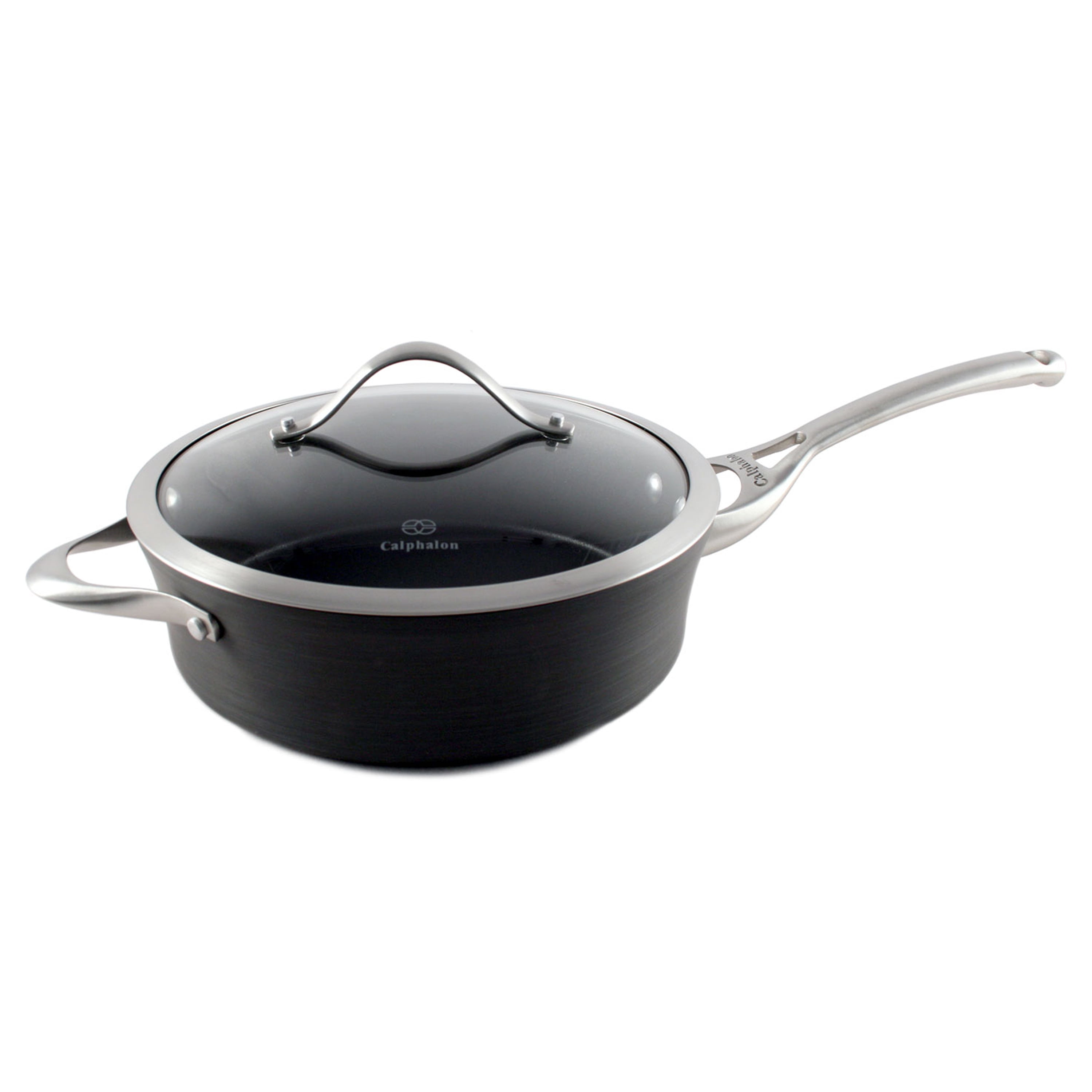 Calphalon Stainless Steel Cookware Saute Pan with Lid, 3 qt, Stainless  Steel