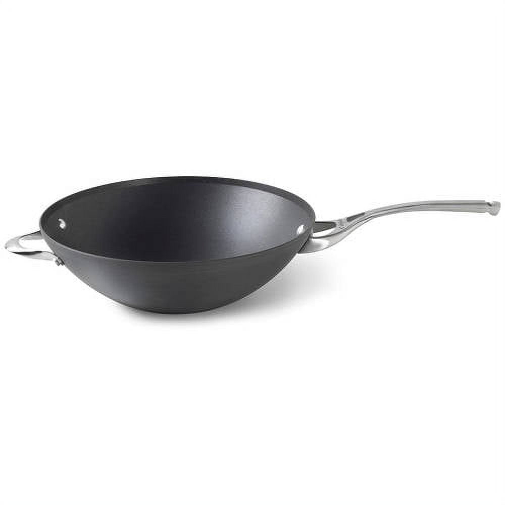 Signature™ Hard-Anodized Nonstick 12-Inch Flat-Bottom Wok with Cover