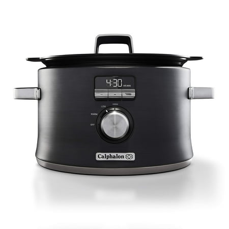Calphalon - 5.3qt Digital Sauté Slow Cooker - Dark Stainless Steel