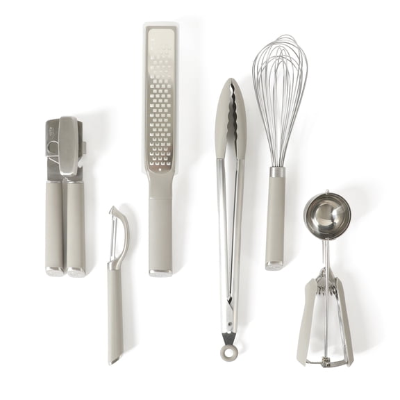 Calphalon Edge 6 Piece Stainless Steel Kitchen Gadgets Set- Taupe