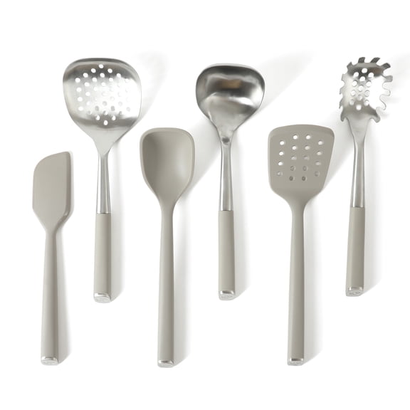 Calphalon Edge 6 Piece Stainless Steel Kitchen Tool Set- Taupe