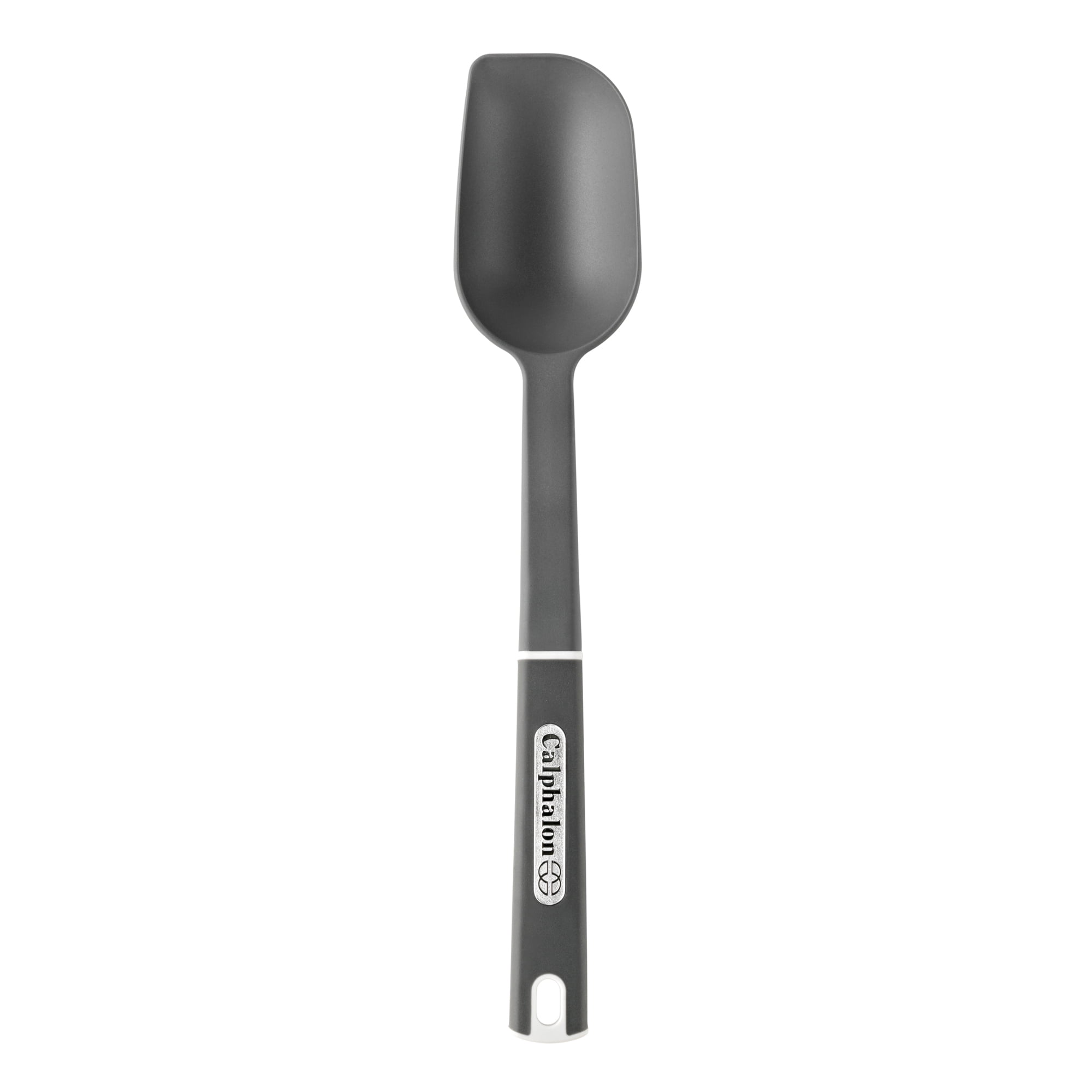 Large Gray Nylon Mixing Spoon with Easy-Grip Handle