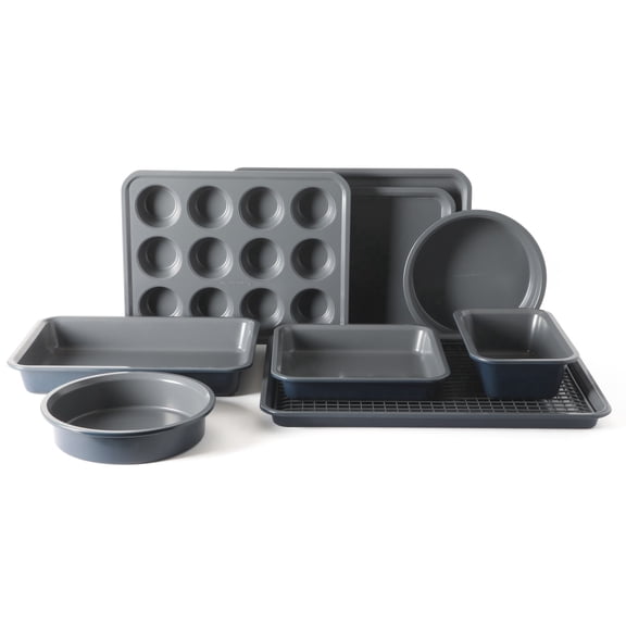 Calphalon Legacy 10 Piece PFA Free Nonstick Bakeware Set - Blue/Grey Interior