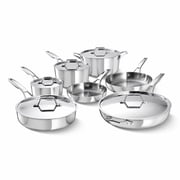 Calphalon Premier 5-Ply Polished Stainless Steel 12-Piece Cookware Set with Lids