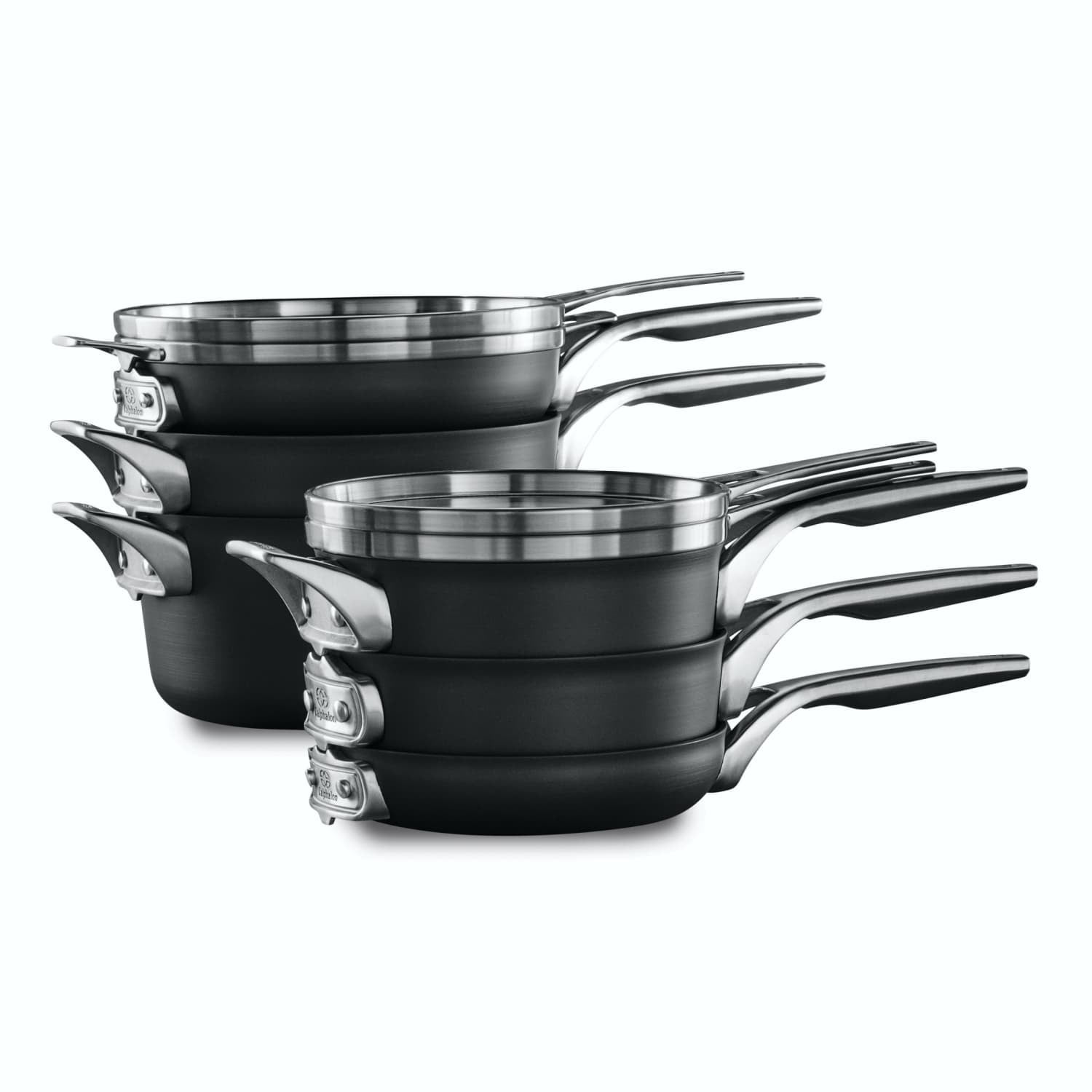 Calphalon Premier Space-Saving Stackable Pots, 10-Piece Hard Calphalon Premier Space-Saving Stackable Pots, 10-Piece Hard