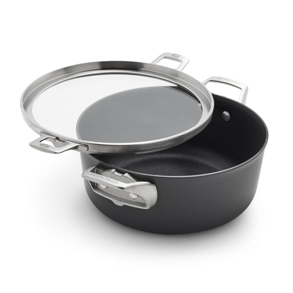 Calphalon Premier Space-Saving Hard-Anodized Nonstick 12-Inch Everyday Pan with Lid