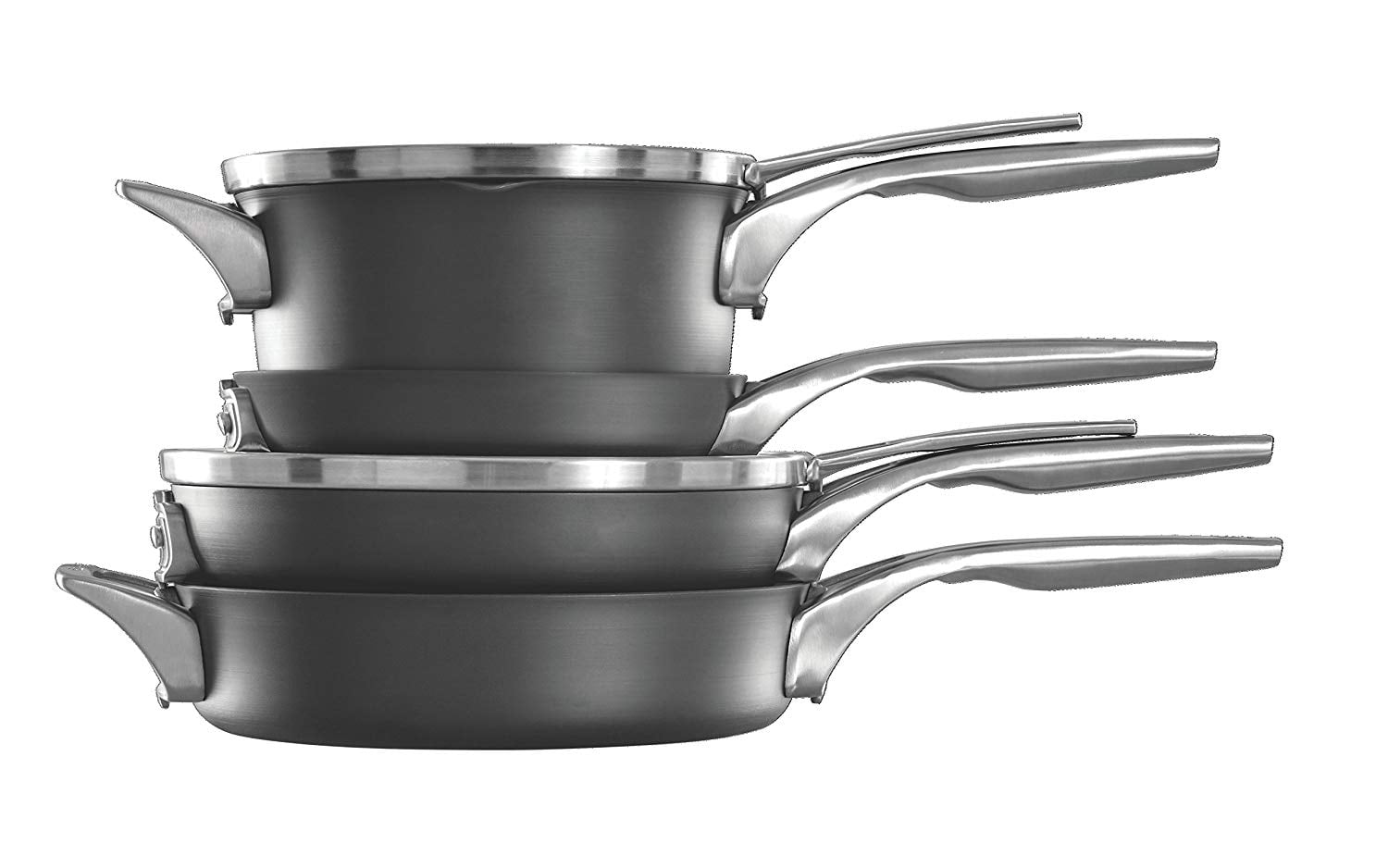 Calphalon Premier Nonstick With Mineralshield 10pc Space-saving Cookware Set  : Target