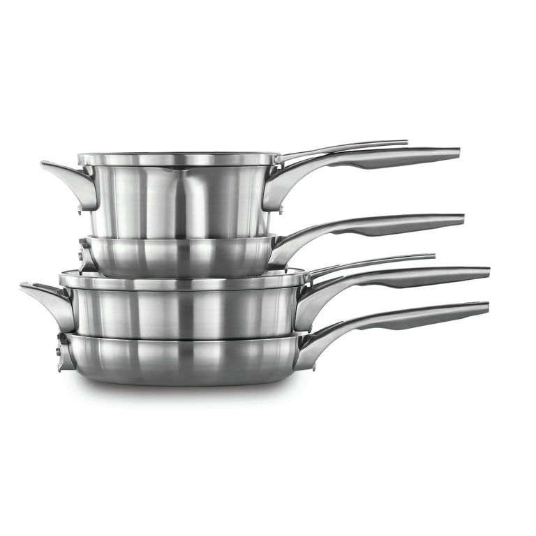 Calphalon Premier 8 Piece Oven Safe Stainless Steel Cookware Set w/Lids 