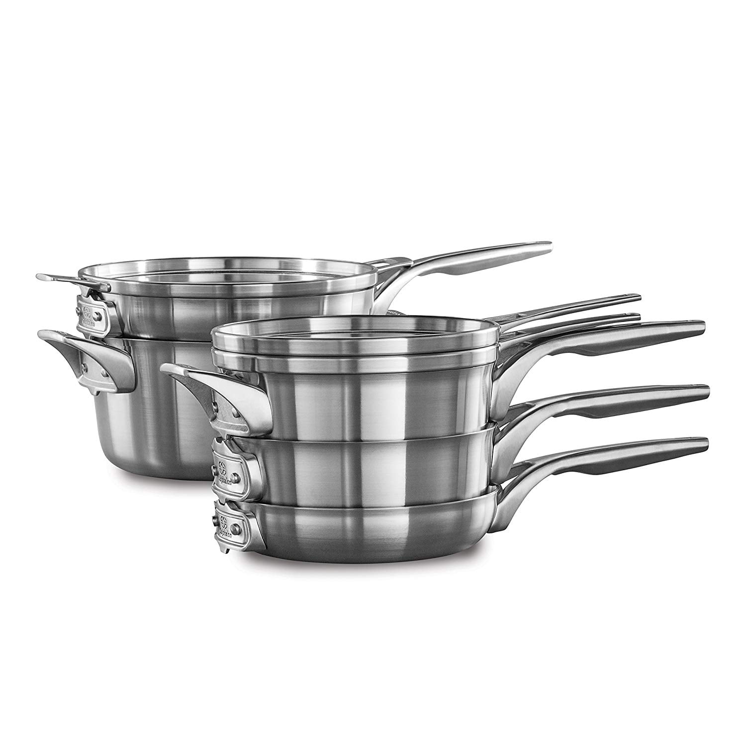 Calphalon Premier Space Saving Stainless Steel 8-Piece Cookware Set 