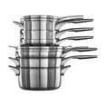 thumbnail image 1 of Calphalon Premier Space-Saving Stainless Steel Pots and Pans, 10-Piece Cookware Set, 1 of 9