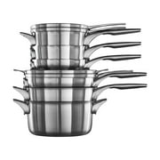 Calphalon Premier Space-Saving Stainless Steel Pots and Pans, 10-Piece Cookware Set