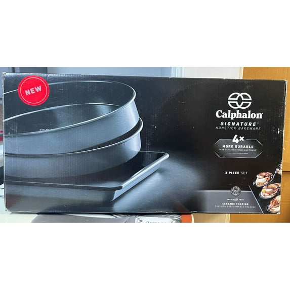 Calphalon Signature 3 Piece Baking Set Nonstick Ceramic Coating Bakeware
