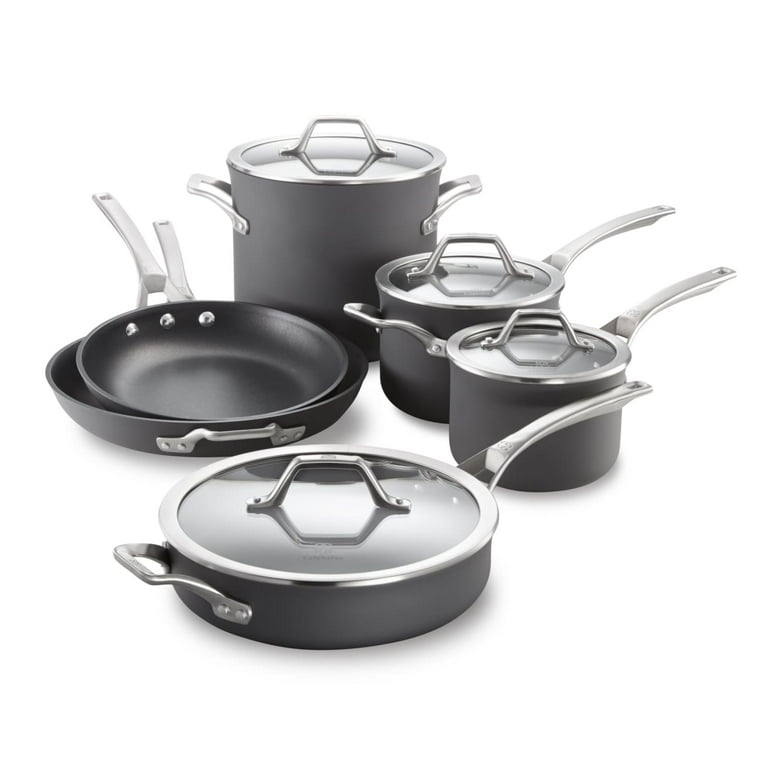 Calphalon Signature Hard-Anodized Nonstick Cookware Set, 10-Piece
