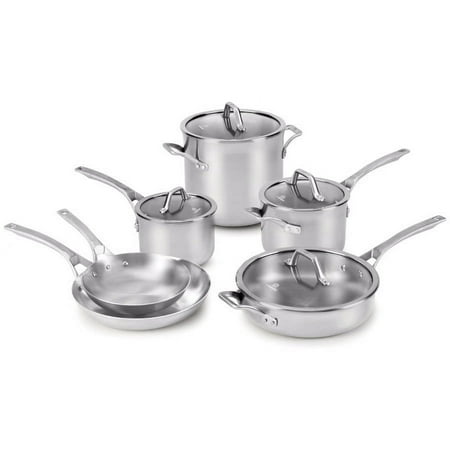 Calphalon - Signature 10-Piece Cookware Set - Stainless Steel