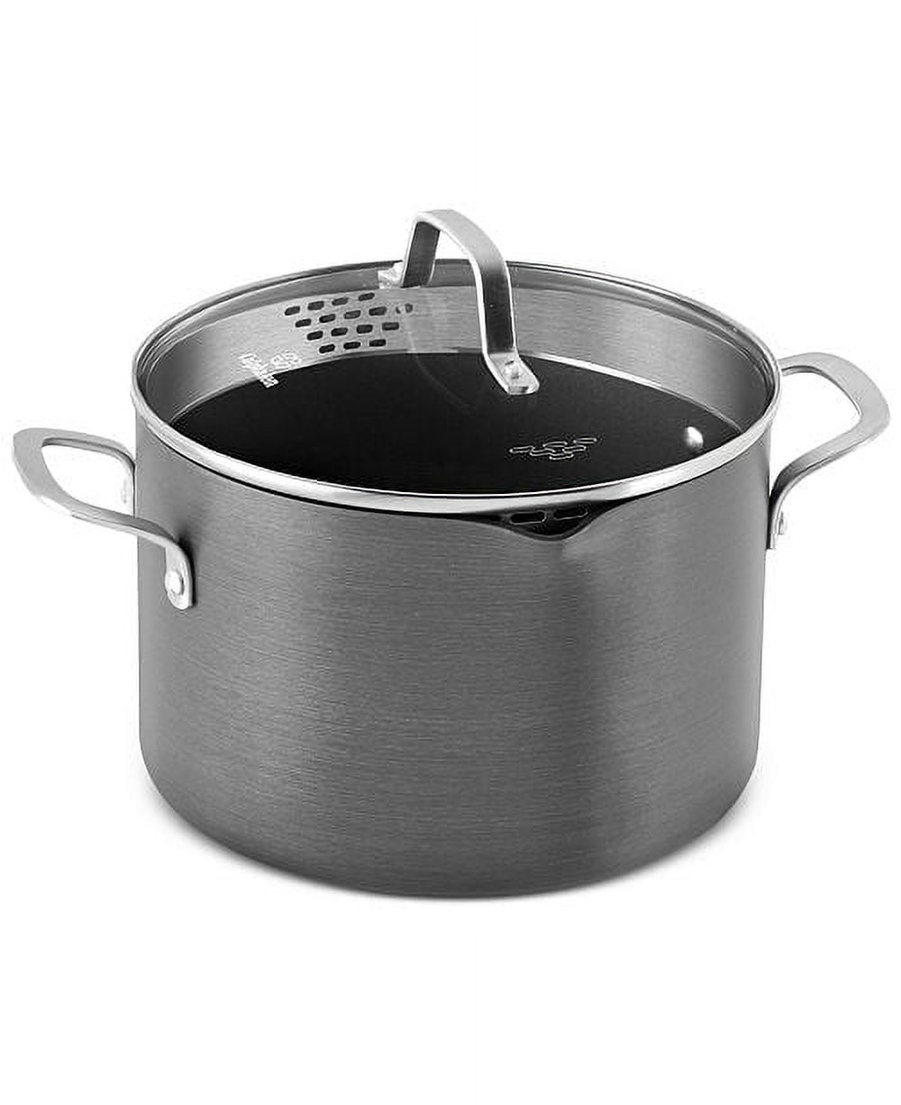 Calphalon USA Anodized 8 Qt Stock Pot Lid with Stainless Pasta Steamer –  Olde Kitchen & Home