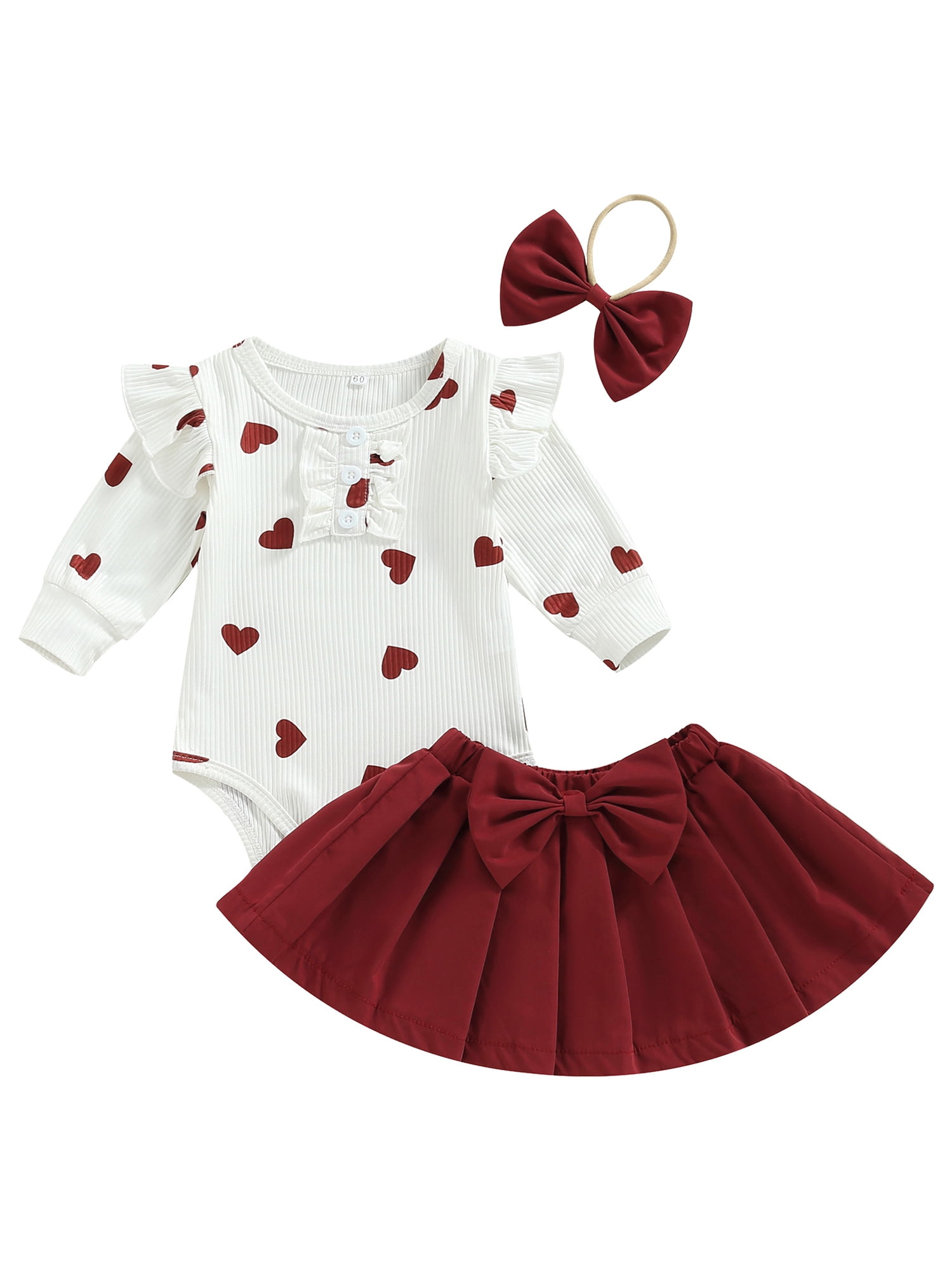 Calsunbaby Infant Toddler Baby Girls Valentine 's Day Outfits Romper ...
