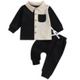 Calsunbaby Kids Baby Boys Fall Outfits Classic Long Sleeve Contrast