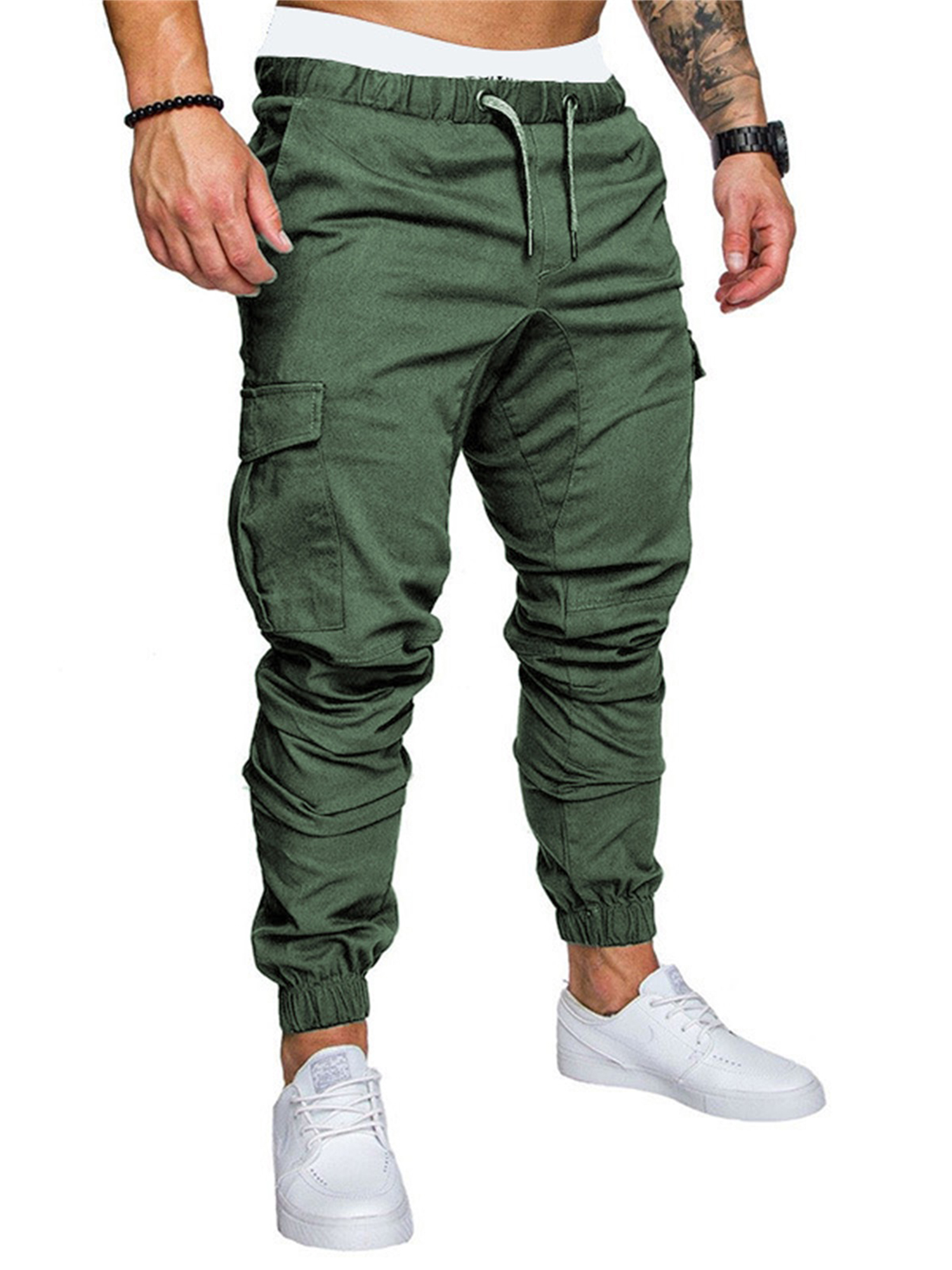 Calsunbaby Men's Slim Fit Urban Straight Leg Trousers Casual Pencil Jogger Cargo Pants - image 1 of 5
