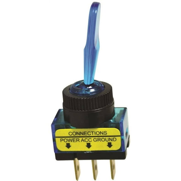 Calterm 40240 Glow Toggle Switch, 20 Amp, Blue