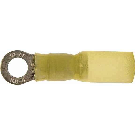 Calterm 65723 Shrink Seal Ring Terminals, 12 - 10  AWG, Yellow