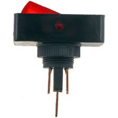 V Rocker Calterm On/Off 12V Rocker Switch, Rectangular Style, Jumbo, Red Glow ...