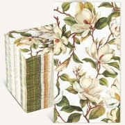 Caltero 100 PCS Thanksgiving Napkins Fall Paper Napkins, 3 Ply Disposable Floral Napkins,Vintage Magnolia Flower Disposable Guest Hand Towels for Party Supplies