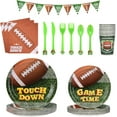 Caltero 169 PCS Football Plates and Napkins,Football Party Supplies