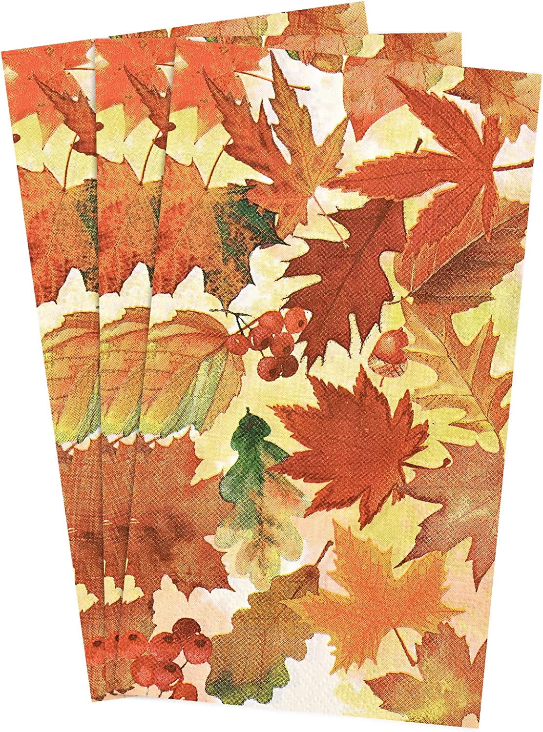Caltero Fall Napkins Thanksgiving Paper Napkins 3 Ply Paper Guest
