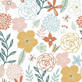 Heroad Brand Boho Peel and Stick Wallpaper Floral Contact Paper Peel and  Stick Beige and Yellow Daisy Removable Wallpaper Self-Adhesive for Walls