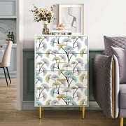 Caltero Floral Wallpaper Peel and Stick Wallpaper 17.71"x 118" Ginkgo Leaf Removable Self Adhesive Contact Paper