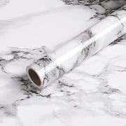 Caltero Marble Wallpaper Peel and Stick Wallpaper Black White Marble Contact Paper,24"x 78.7"