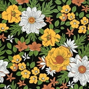 Caltero Multicolor Floral Wallpaper Peel and Stick Wallpaper,Vintage Floral Wallpaper Peony Daisy Leaf Floral Contact Paper Retro Self Adhesive Removable 17.71in x 118in