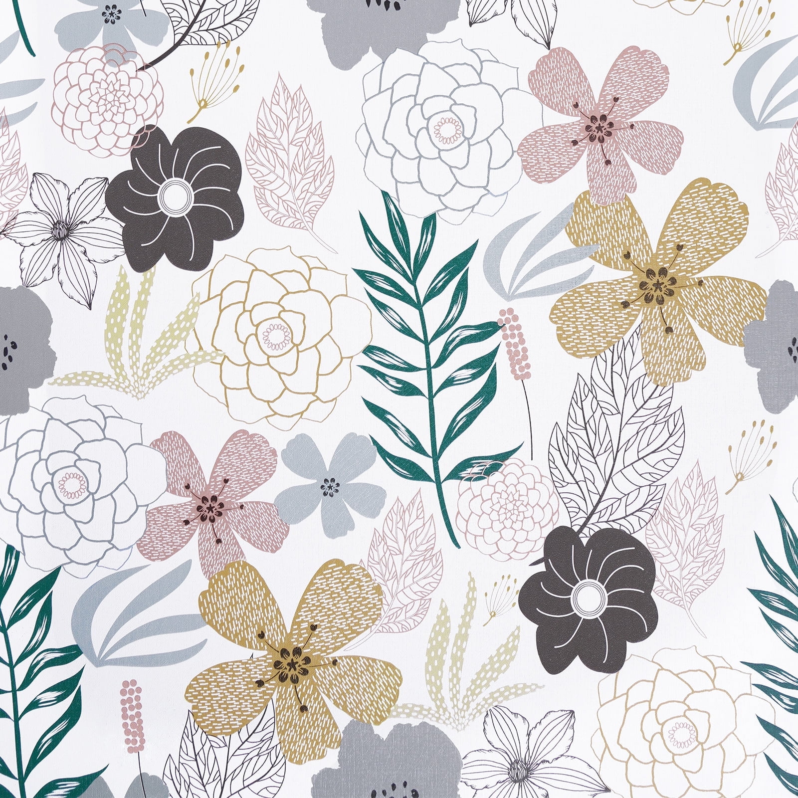 Vintage Floral Peel & Stick Wallpaper - Boho Removable Wallpaper 17.7" X 3.3ft