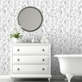thumbnail image 1 of Caltero Peel and Stick Wallpaper Floral Wallpaper Gray Leaf Self Adhesive Wallpaper,17.7" x 118", 1 of 10
