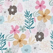 Caltero Peel and Stick Wallpaper Floral Wallpaper Self-Adhesive Removable Wallpaper, 17.7 in x 118 in