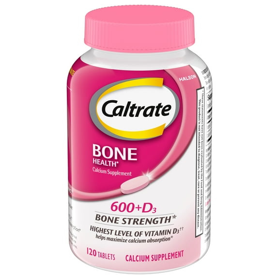 Caltrate 600+D3 Calcium and Vitamin D Supplement Tablets - 120 Count