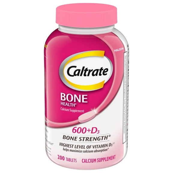 Caltrate 600+D3 Calcium and Vitamin D Supplement Tablets - 200 Count