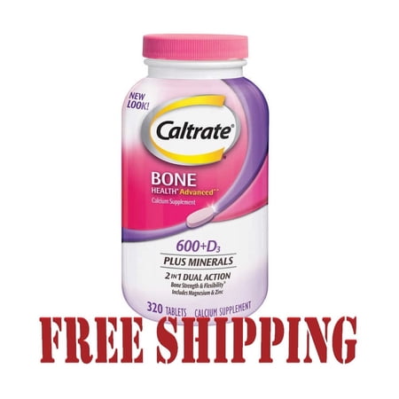 Caltrate 600+D3 Plus Calcium & Vitamin D3 Supplement, 320 Tablets