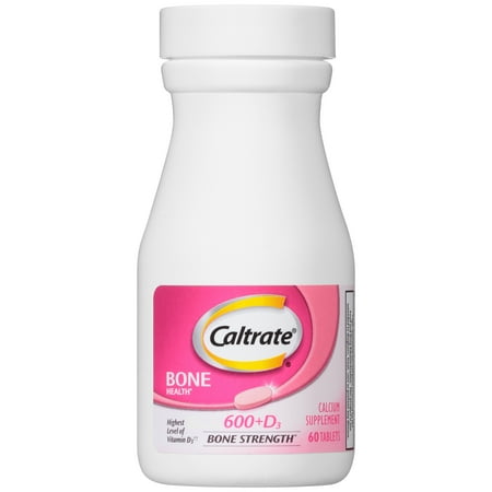 Caltrate Bone Health 600+D3 Calcium Tablets, 60 Ct
